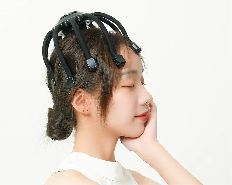 SBM MART Electric Head Massager | Rechargeable 360° Octopus Scalp Massager | Stress & Headache Relief with 3 Vibration Modes