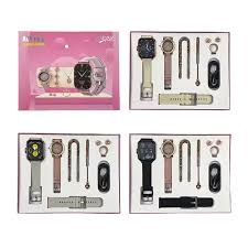 A68 Plus Couple Watch & Jewellery Set