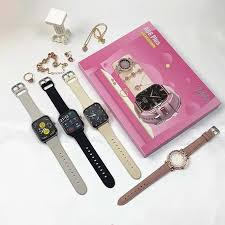 A68 Plus Couple Watch and Jewellery Set