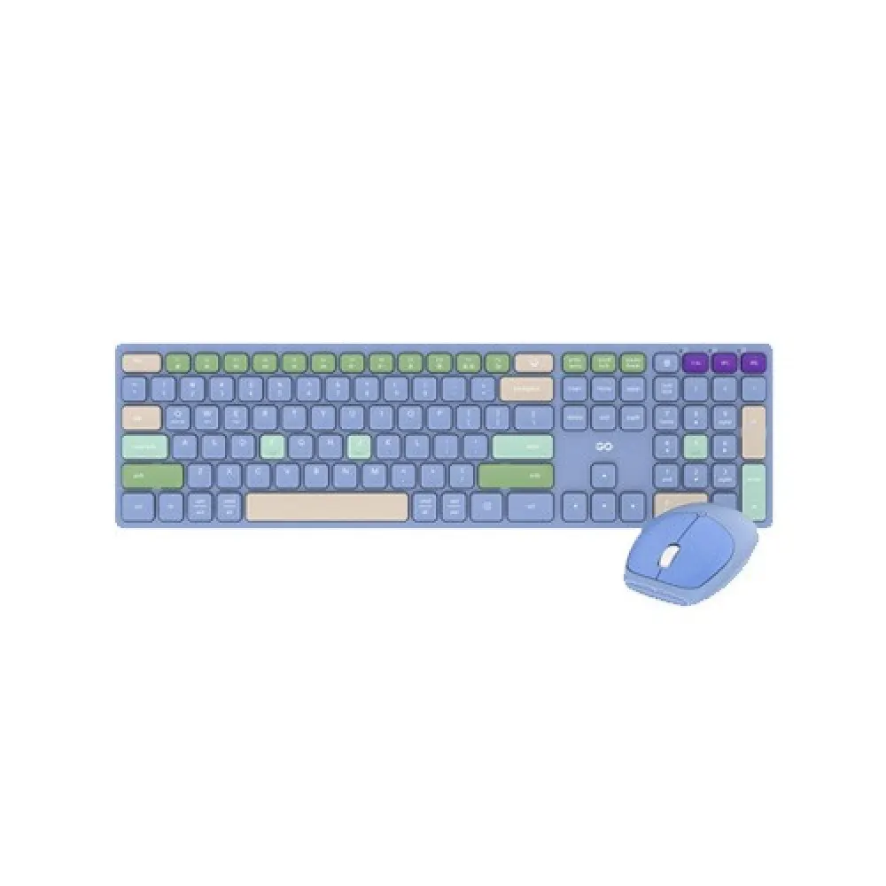 FANTECH WK895 GO POP Wireless Keyboard-Mouse Combo – 110-Key Full-Size Keyboard, 5-Button Ergonomic Mouse, Portable & Battery-Operated | Perfect for Office, Home & Travel