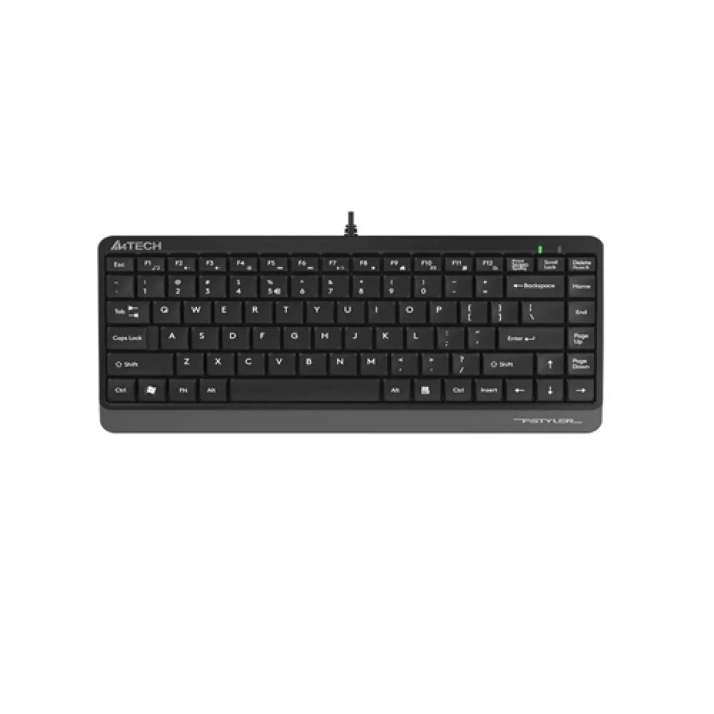 A4Tech FK11 Mini Multimedia Wired Keyboard | Compact & Spill-Resistant | Grey