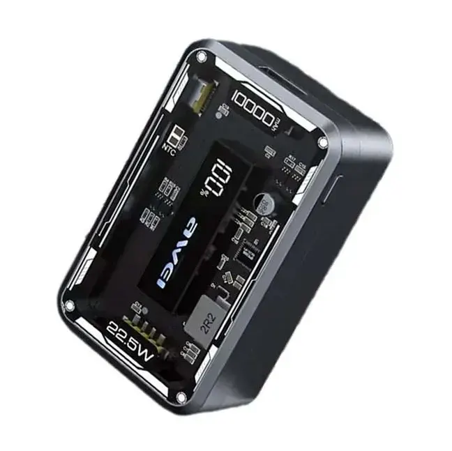 Awei P111K 10000mAh 22.5W Semi-Transparent Mini Power Bank with Fast Charging & Multi-Port Output